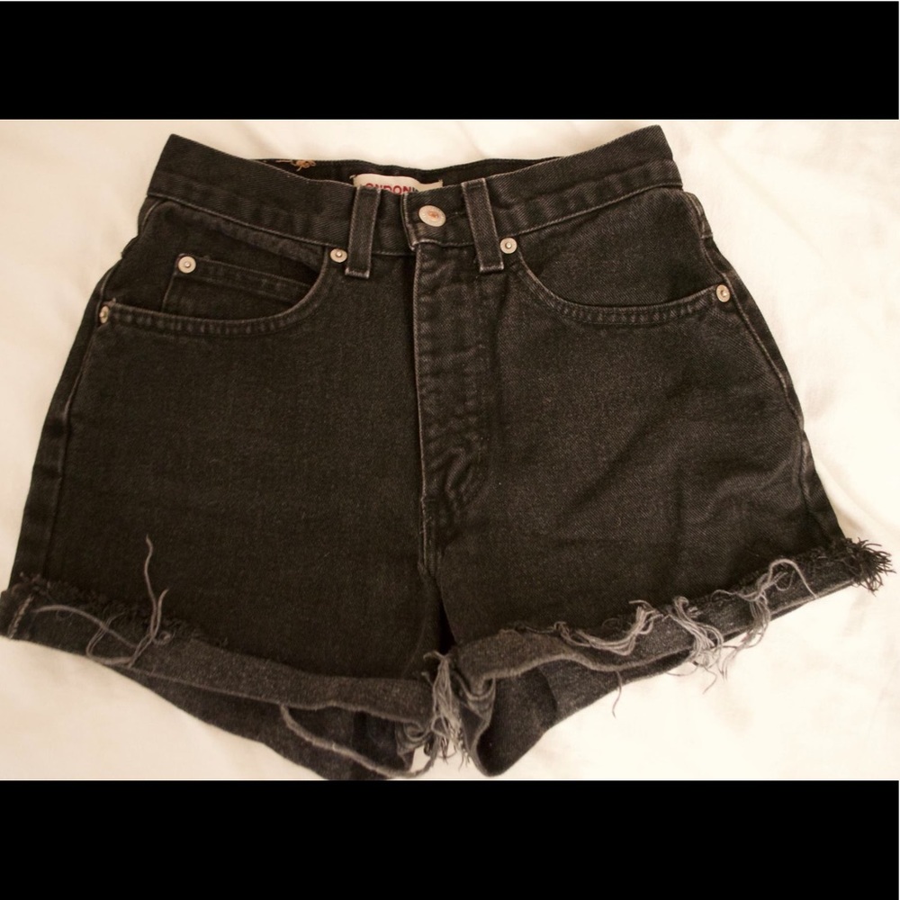 Black High Waisted LONDONJEAN Shorts